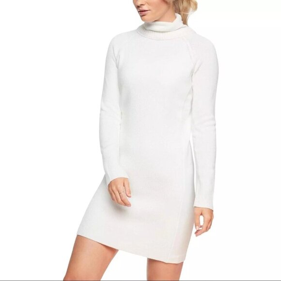 Athleta Dresses & Skirts - Athleta Mesa Hybrid Sweater Dress in Dove White Merino Wool Blend Medium
